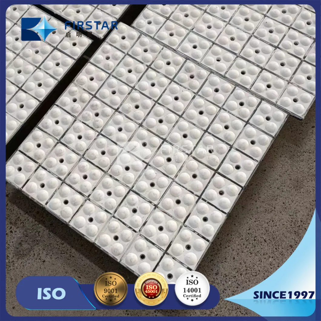 Wear Resistant Alumina Ceramic Ball Weld-on Bricks Backed Q235 Steel Wear Liner