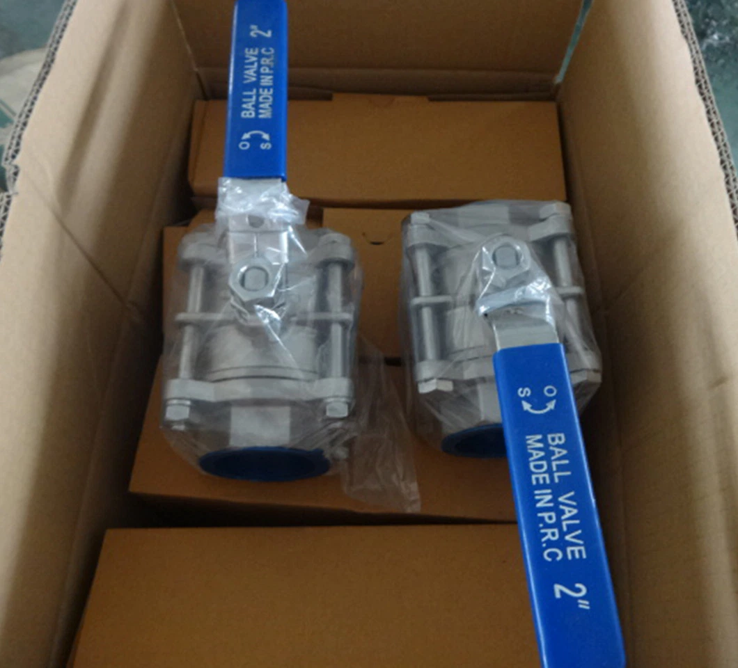 3PC Thread Ball Valve 1inch 2 Inch 3 Inch CF8m Stainless Steel Ball Valve Floating Ball