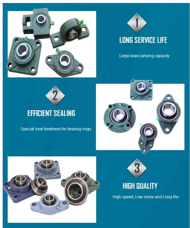 High Precision and Low Noise Stainless Steel Ball Bearing Ucf315 Ucf316 Ucf317 Ucf318 Pillow Block Bearing