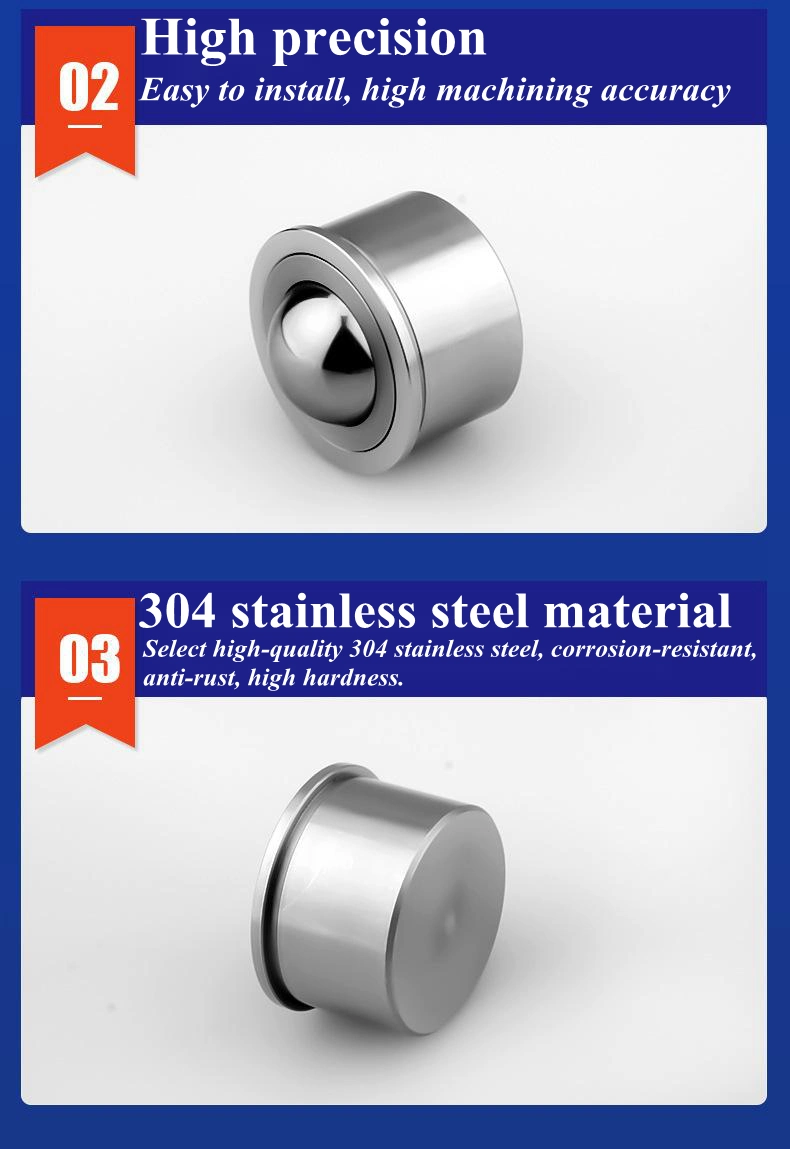 Manufacturers Supply Sp Heavy-Duty Bull&prime;s-Eye Universal Ball Stainless Steel Sp-19 Stainless Steel Ball