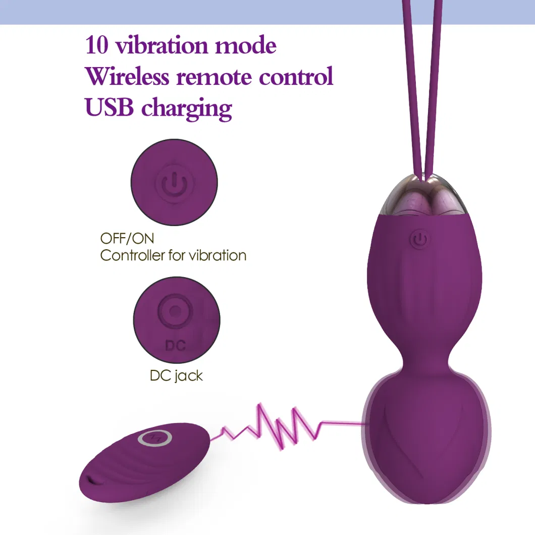 Kegel Balls for Women Ben Wa Balls Weighted Sex Toys Soft Silicone Wireless Remote Control Vibrating Eggs