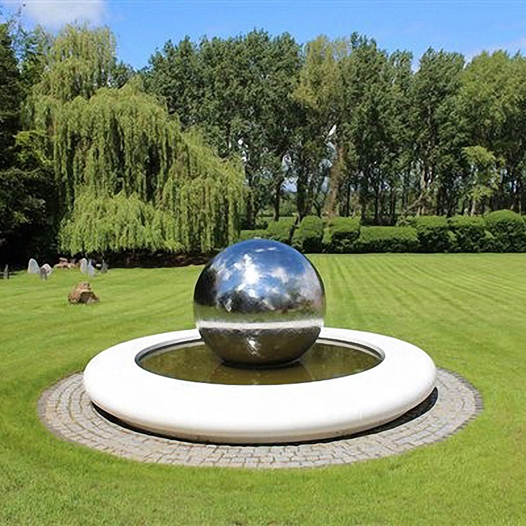 Professional Mirror Polished Fountain Sculpture Stainless Steel Sphere