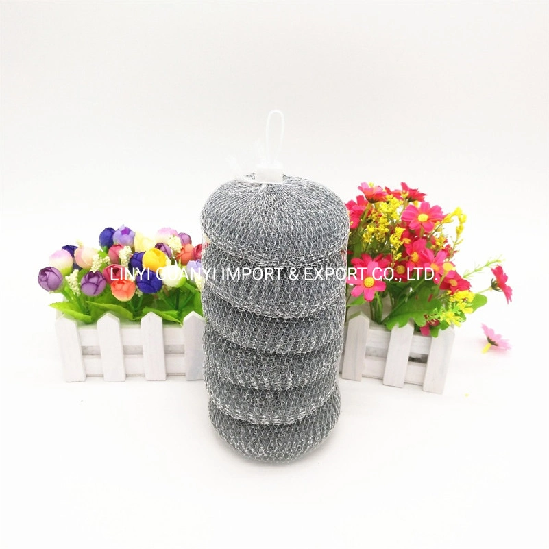 Heavy Duty Stainless Steel Wire Sponge Pot Scourer Scrubber Ball for Cleaning