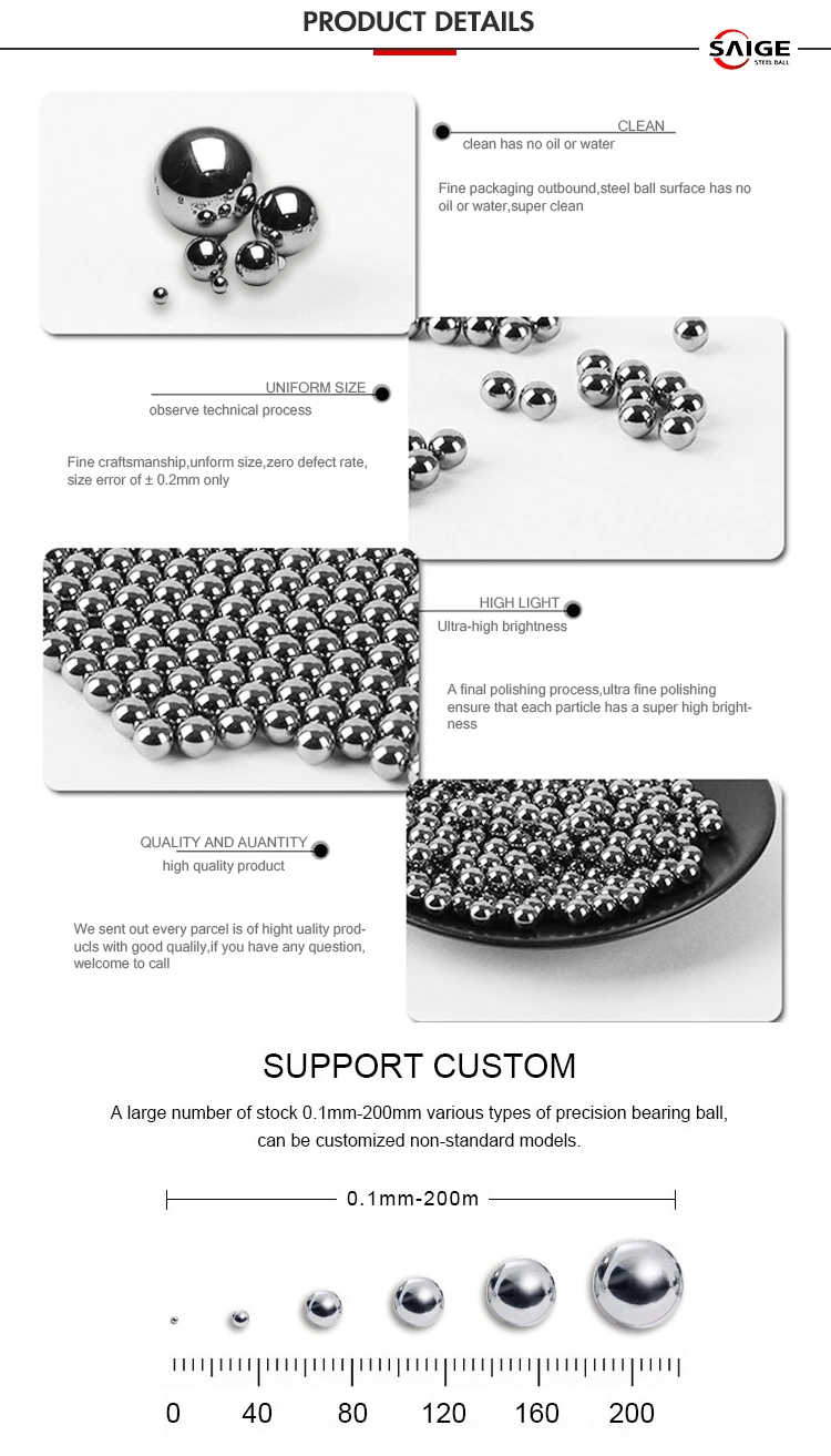 AISI52100 Chrome Steel Balls for High-Speed Bearing Metal Milling Solid Precision Balls