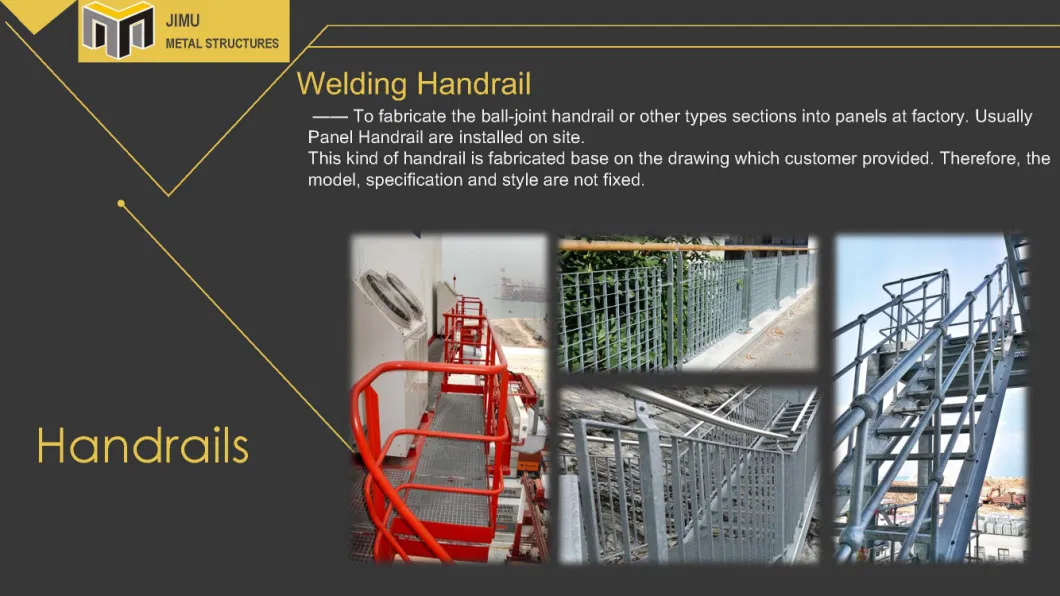 Jimu Light Steel Structure Shaped Ms Steel Handrail Panels