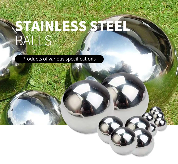 Factory OEM ODM Mirror Polished Hollow Ball Hanging Landscape Sculpture Decoration Stainless Steel Ball