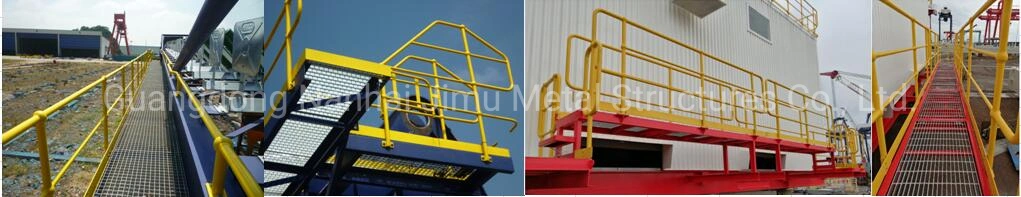 Pre-Fabricated Ms Steel Handrail Panels Powder Coated Y14 Yellow