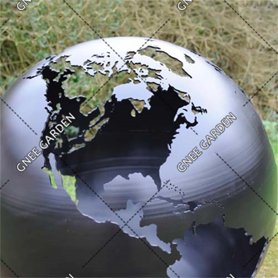3D Laser Cut Earth Pattern Fire Sphere
