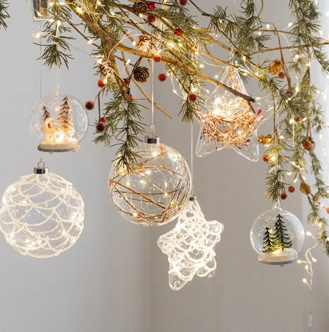 DIY Creative Light Ornaments 3D Light Hole Giant Suppliers Purpele Plastic Large Hanging Transparent Bulb Shape Snowflake Alphabet Christmas Ball
