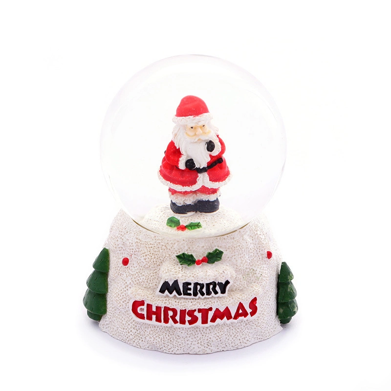 Glow Santa Claus Crystal Ball Table Ornament Plexiglass Ball Christmas Kids Gift Small Gift