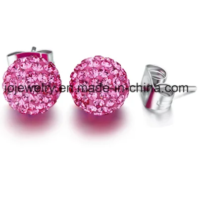  316L Edelstahl Strass Kristall Diamant Kugel Ohrringe