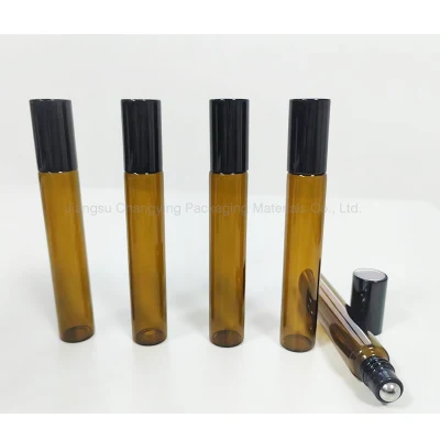  Leere Rolle auf Flasche Metall Kunststoff Ball kleine Rolle Essential Ölflasche 10ml Kosmetische Mini Glasflasche