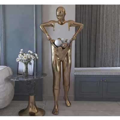  Hohler Mann stehend, der Bälle in der Tummy Living Room Skulptur sieht Individuelle Dekoration Dekor Skulpturen