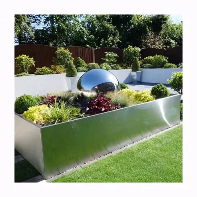  ASTM SUS304 120mm Dekorative Metall Garten Blick Edelstahl hohl Ball