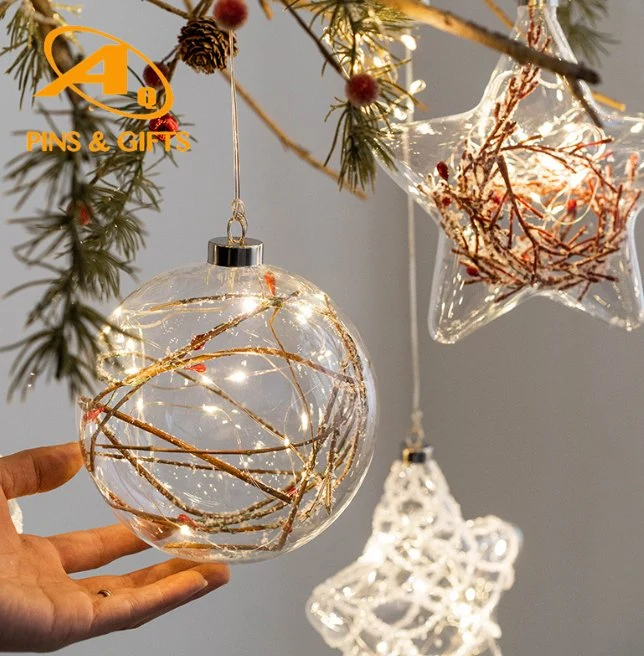 Plastic Wholesale for Home Sublimation Toddler on a Stick and Chain Tree Hanging Decor Wholesale Clear Decorations Ornaments Christmas Ball