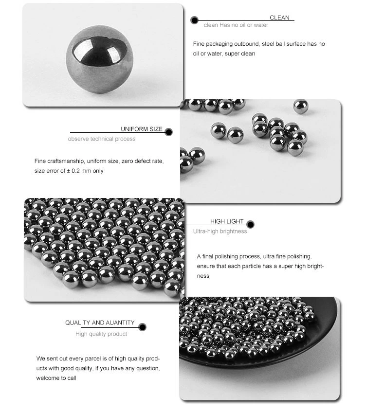 China Manufacturer High Hardness SUS304 6mm 8mm 10mm G100 Stainless Steel Ball for Chocolate Grinding