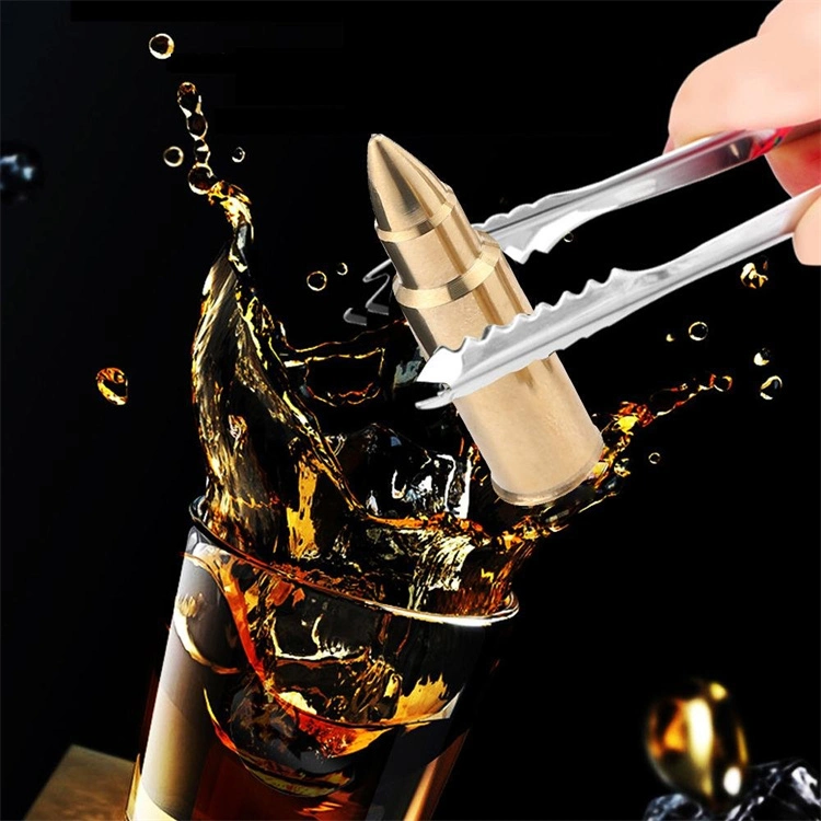 Experience Top-Quality Whiskey with Our Stainless Steel Bullet Chilling Stones