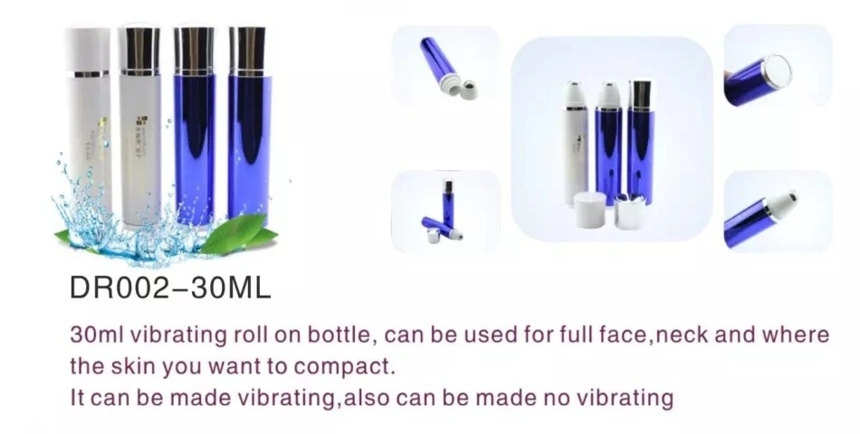 factory direct sale 10ml 30ml Electronic Vibrating Roll on Bottle with stainless steel roller ball For eye cream