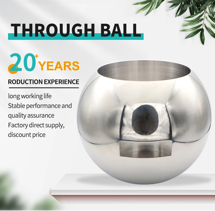 L Through Valve Ball DN40-200 Stainless Steel 304 Hollow Valve Ball