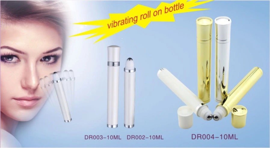 factory direct sale 10ml 30ml Electronic Vibrating Roll on Bottle with stainless steel roller ball For eye cream