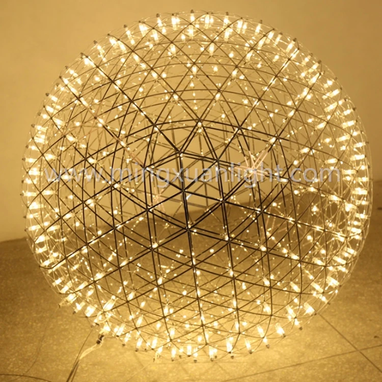 Stainless Steel Modern Decorative Lighting Sparkle Ball Chandelier