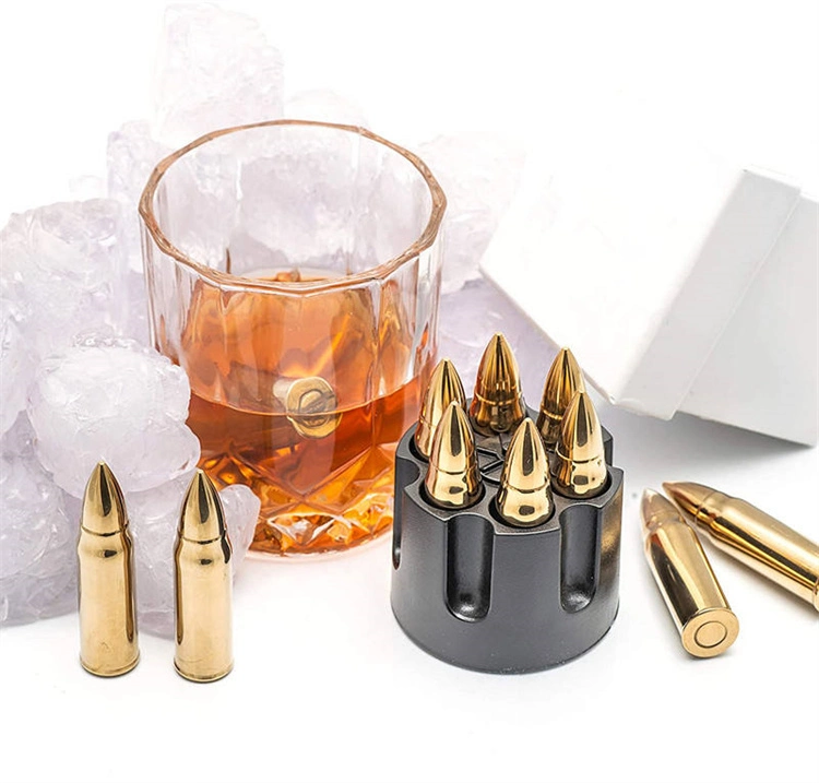 Experience Top-Quality Whiskey with Our Stainless Steel Bullet Chilling Stones