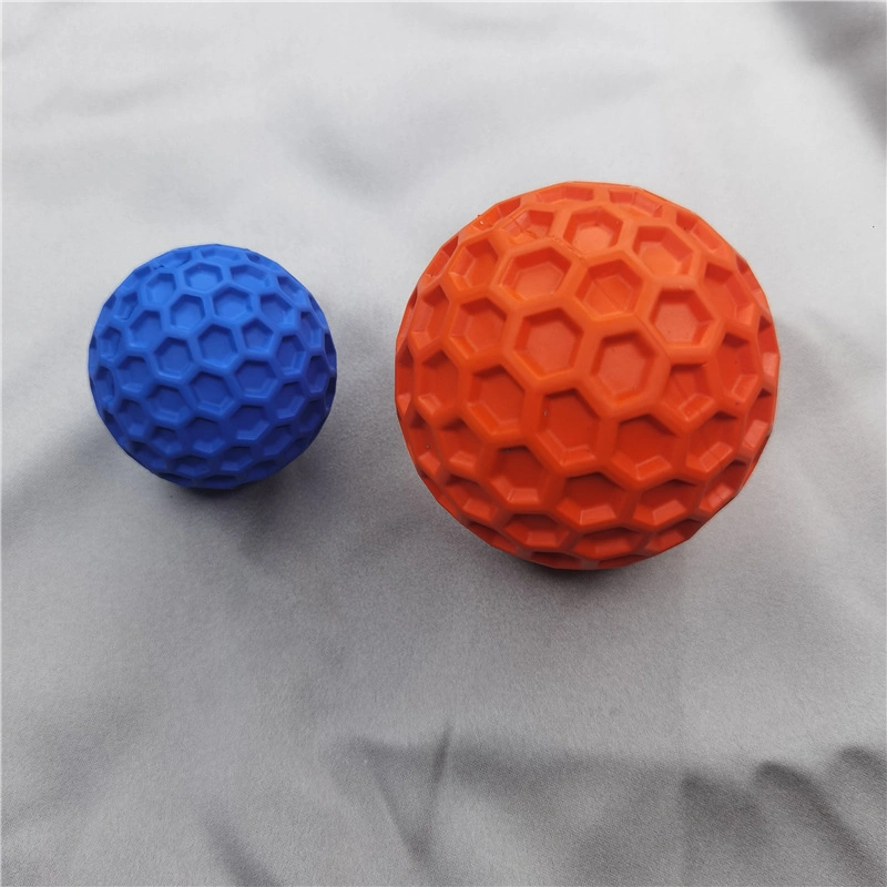 Pet Toy Ball Makes Noise to Relieve Boredom, Bite-Resistant Elastic Rubber Honeycomb Ball Dog Self-Pleasure Toy