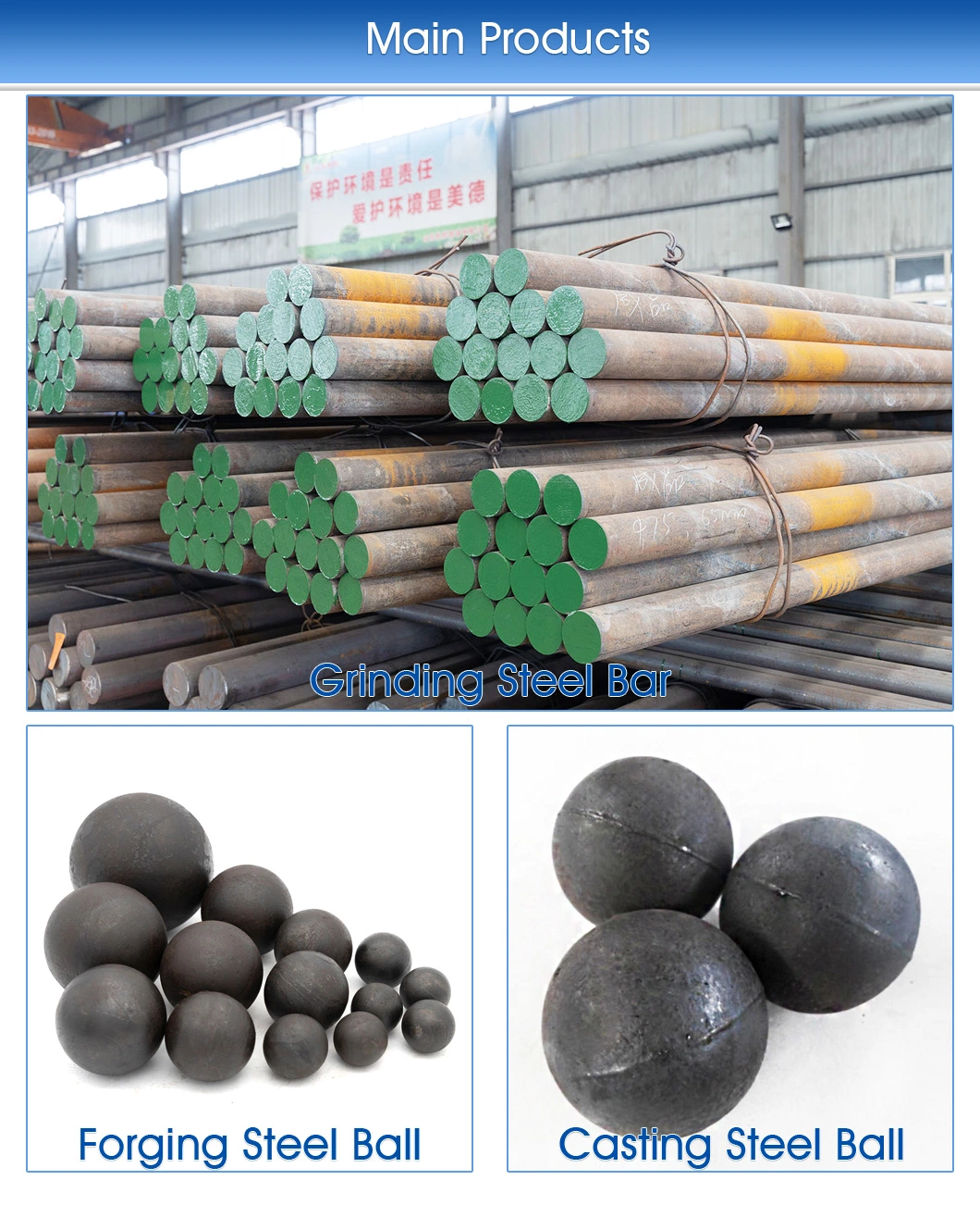 20mm-150mm High Quality Forged Grinding Media Steel Ball for Mining