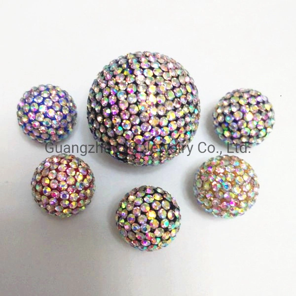 Handmade 16mm Crystal Ball for Jewelry Half Hole Full Hole Shamballa Ball Charm