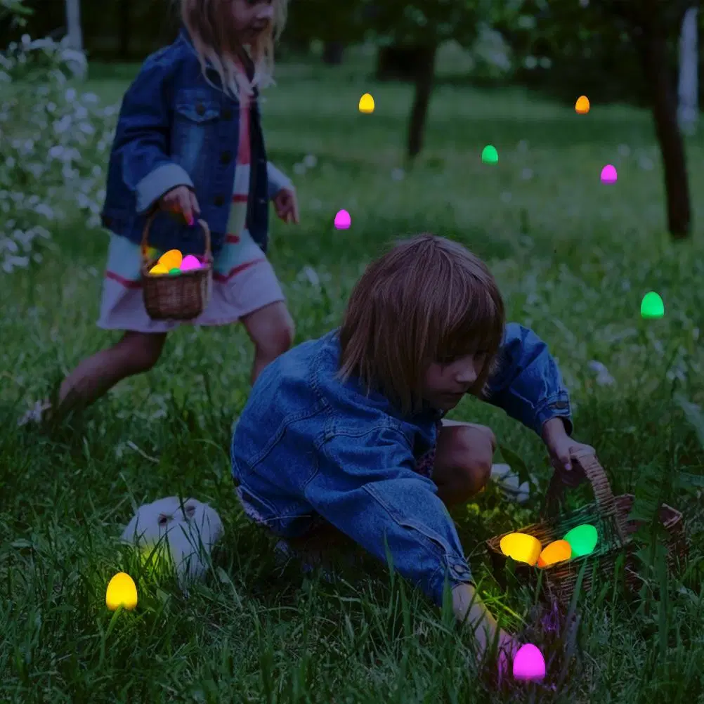 RGB Color Change LED Light Holiday Decor Happy Easter Gift Ornaments Easter Egg