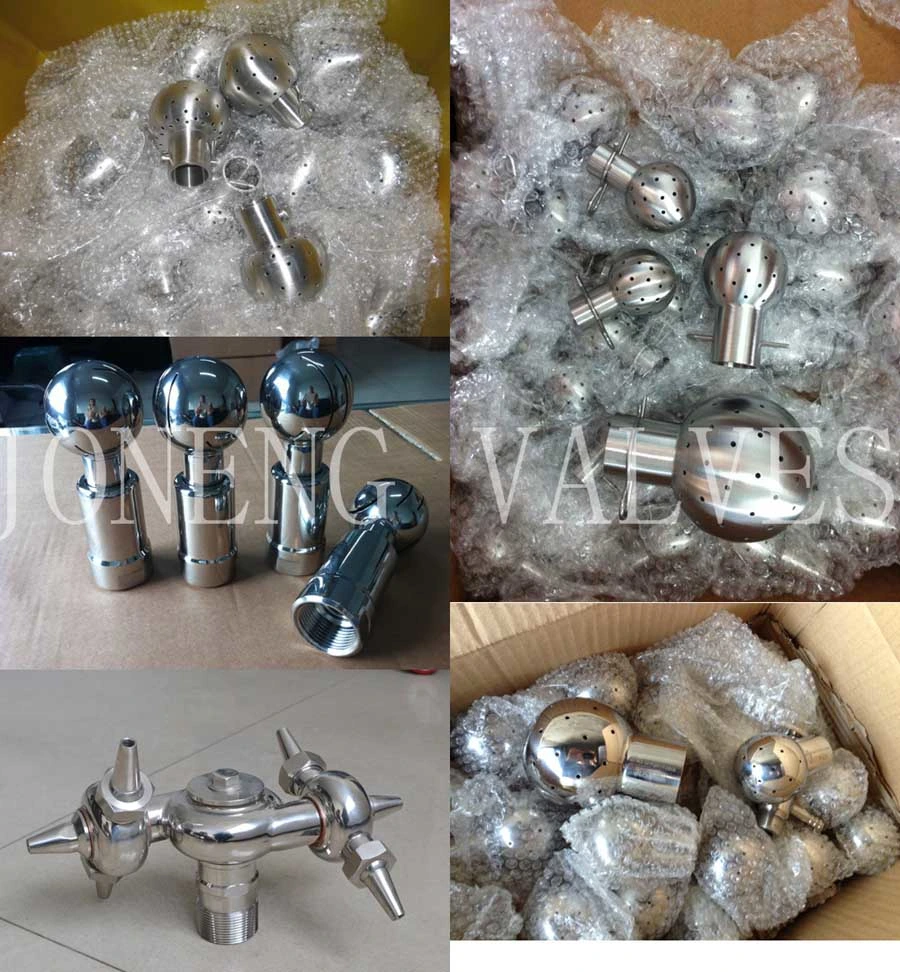 Stainless Steel Welded Fittings Round Fixed Tank Cleaning Ball Polished