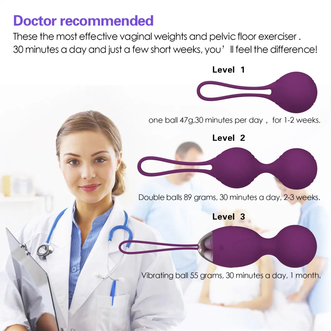 Hot Sex Vibrator Kegel Balls for Women Pelvic Floor Exercise Women Weight Ben Wa Balls Weighted Kegel Exercise Balls