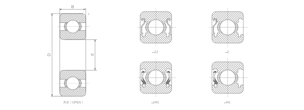 Bearings 6207 Angular Contact Roller Deep Groove Ball