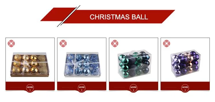 Wholesale New Design 8cm Metal Wire Material Red Christmas Hollow Ball