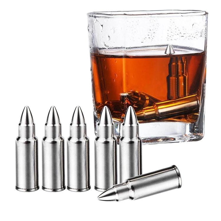 Experience Top-Quality Whiskey with Our Stainless Steel Bullet Chilling Stones