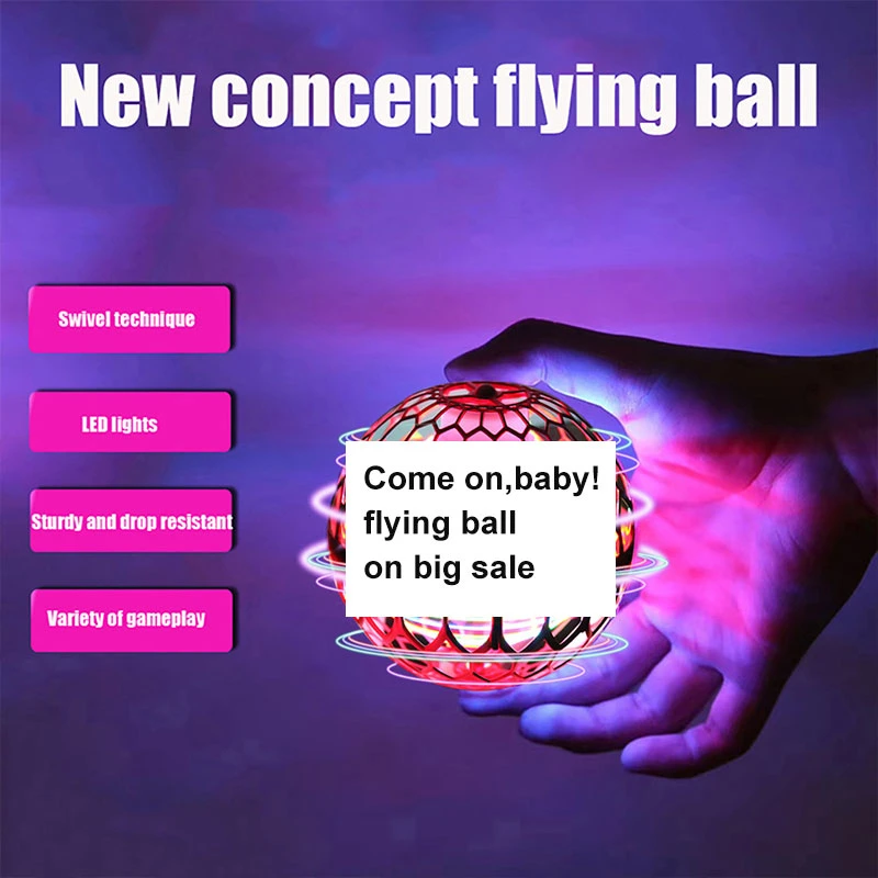 Hot 2024 Hot Fly Nova PRO Magic 360 Rotating Hover Mini Drone LED Flying Orb Ball Toy Flying Spinner Boomerang Ball