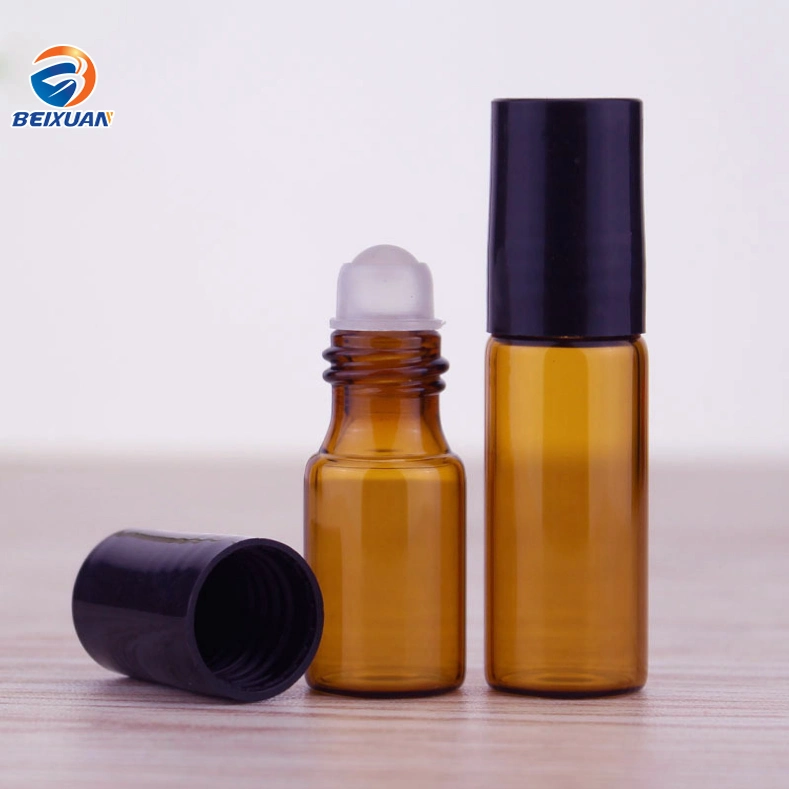 3ml Glass Roll on Bottles Empty Essential Oil Bottle Lids Mini Sample Vials Metal Roller Ball with Label