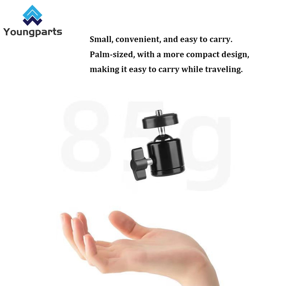 Youngparts 360 Single Hole Head Mini Ball Head Tripod DV Camera DSLR 1/4 Screw Mount Stand Digital Camera Mini Tripod Ball Head