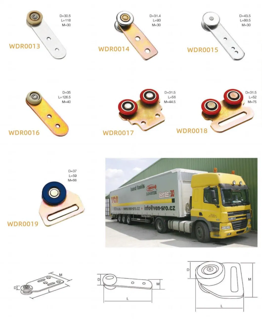 Tautliner Curtainside Truck Lorry Curtain Track Roller Ball Bearing Sliding Door Steel Roller