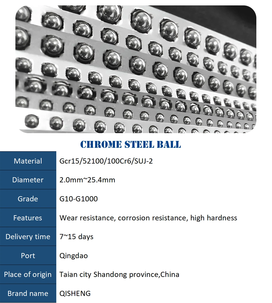 100cr6 Chrome Steel Ball 10mm 15mm 20mm for Water Pump Bearing/Roller Bearing