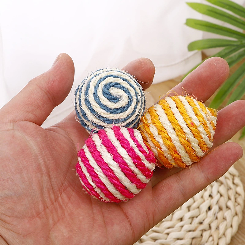 Striped Sisal Ball Wholesale Cat Toy Ball Cat Scratching Ball Pet Toy