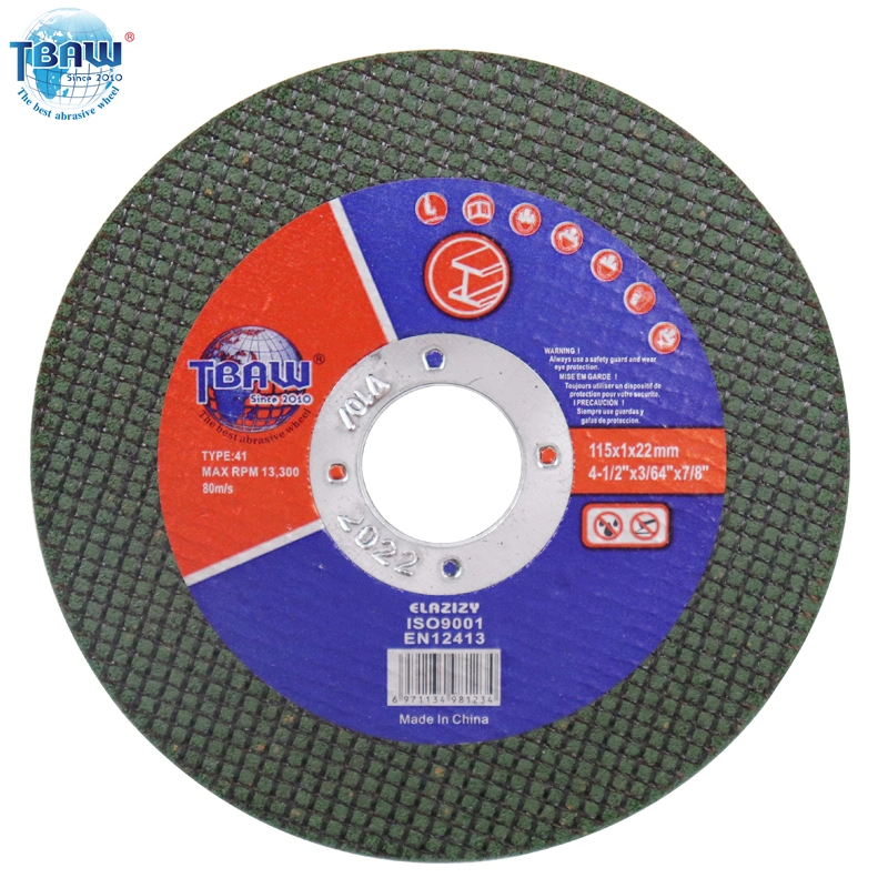 4 1/2 Inox Abrasives Hot Selling Cut for Stainless Steel 115X1X22.2mm Disco De Corte