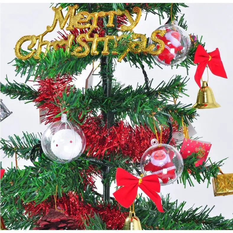 Clear Fillable Christmas Ornaments Large Wedding Party Home Decoration Hanging Transparent Plastic Ball