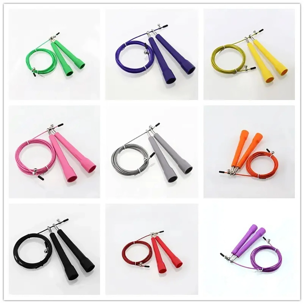 Adjustable Customized Logo Fitness Training Gym Weighted Metal Speed Bearing Jump Skipping Rope