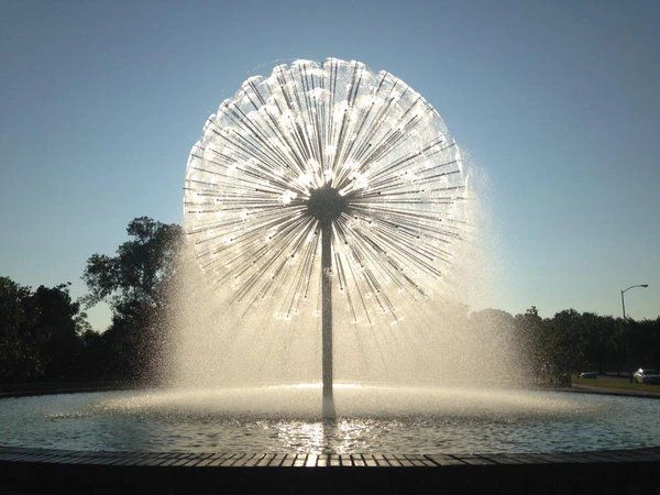Large Crystal Ball Stainless Steel Dandelion Water Fountain