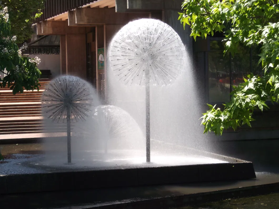 Large Crystal Ball Stainless Steel Dandelion Water Fountain