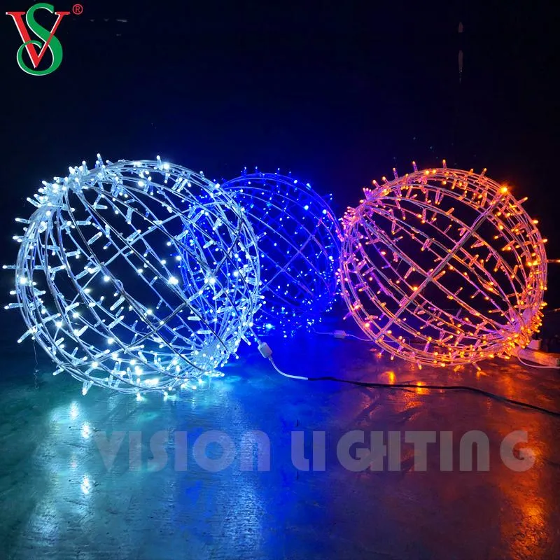 3D Christmas Decorative Tree Hanging Ball Lights for Outdoor Use