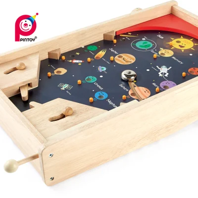 Madera Pintoy 2 en 1 juegos: Pinball Flipper Planeta y el fútbol