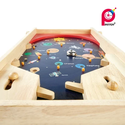 Madera Pintoy 2 en 1 juegos: Pinball Flipper Planeta y el fútbol