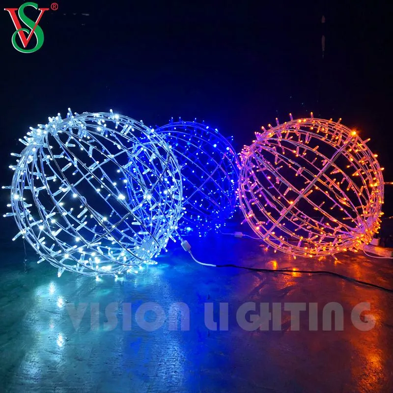 Outdoor Christmas Navidad Ornament Metal Small Ball Motif Decoration Light